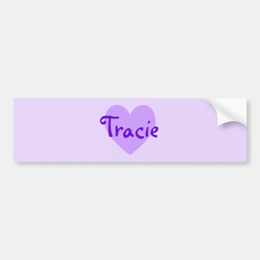 Autocollant De Voiture Tracie en violet (Devant)