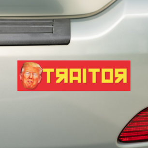 Autocollant De Voiture Traître russe de marionnettes anti-Trump