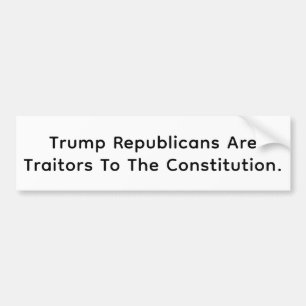 Autocollant De Voiture Traîtres républicains Trump Hankamer Artjunkhaus A