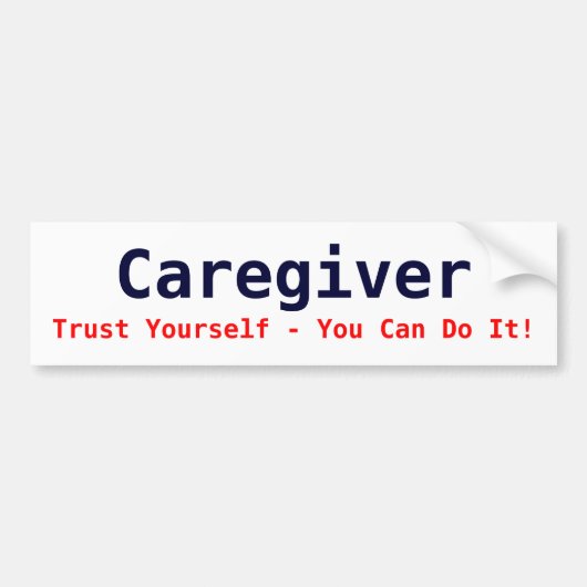 Autocollant De Voiture Travailleur social, confiance vous-même - vous (Devant)