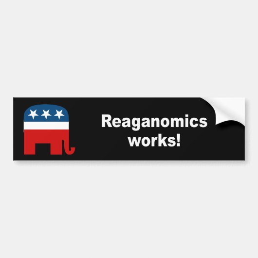 Autocollant De Voiture Travaux de Reaganomics (Devant)