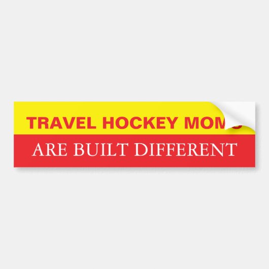Autocollant De Voiture Travel Hockey Moms are Built Different (Devant)