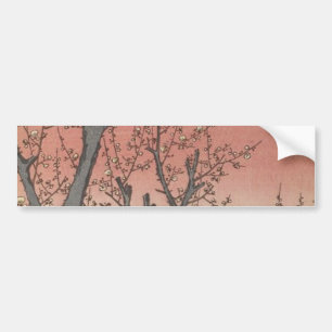 Autocollant De Voiture Tree Blossoms Plum Garden Woodblock japonais
