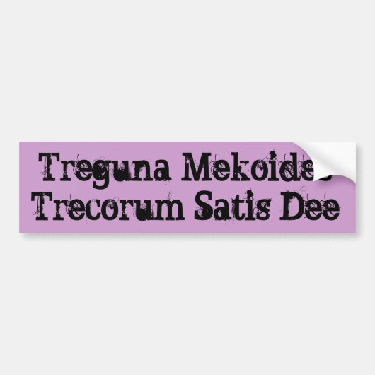 Autocollant De Voiture Treguna Mekoides Trecorum Satis Dee (Devant)