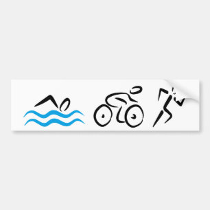 Autocollant De Voiture Triathlon