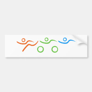 Autocollant De Voiture Triathlon design cool et unique