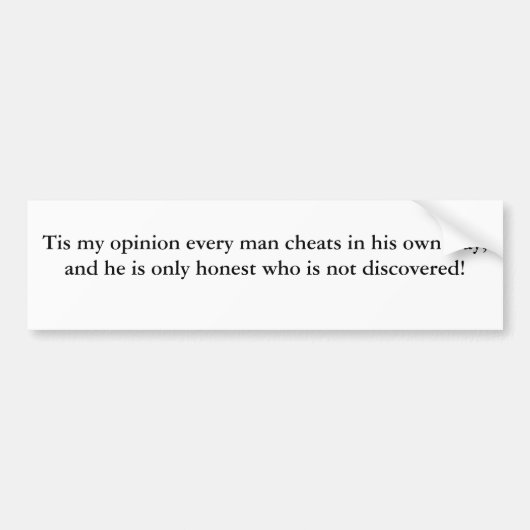 Autocollant De Voiture Tricheurs dans le monde (Devant)