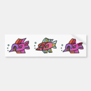 Autocollant De Voiture Trio de poissons de Blub