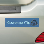 Autocollant De Voiture Triquetra (bleu) (En voiture)
