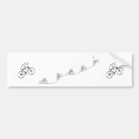 Autocollant De Voiture Triumphant Bicyclist - Sticker de pare-chocs (Devant)