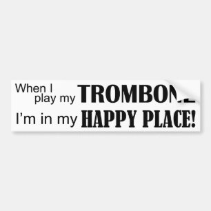 Autocollant De Voiture Trombone Happy Place