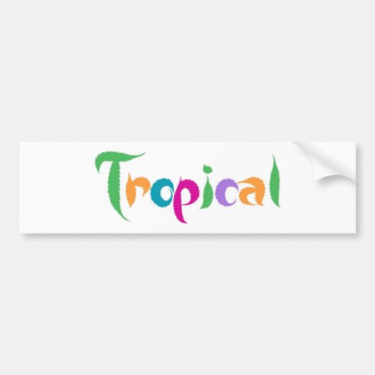 Autocollant De Voiture Tropical (Devant)