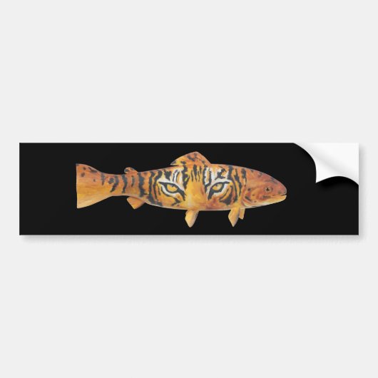Autocollant De Voiture Truite Bumpersticker de tigre (Devant)