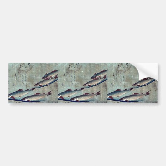 Autocollant De Voiture Truite de rivière (Ayu) par Andō, Hiroshige (Devant)