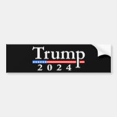 Autocollant De Voiture Trump 2020 Classique Noir et Rouge (Devant)