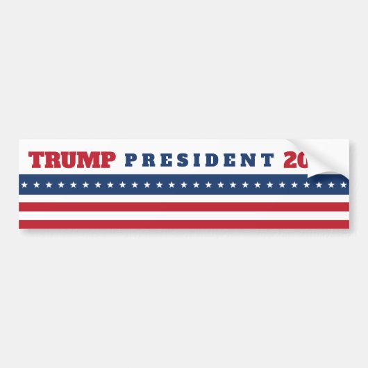 Autocollant De Voiture Trump 2020 - Drapeau rouge blanc et bleu (Devant)