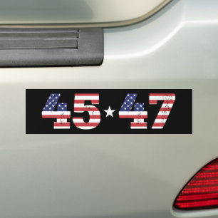 Autocollant De Voiture Trump 2024 45 47