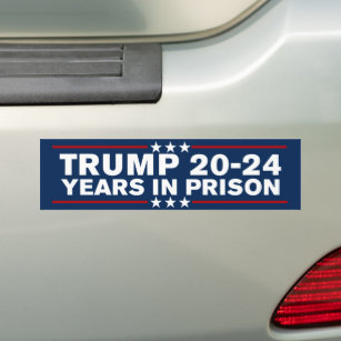 Autocollant De Voiture Trump 2024 Années De Prison Le Verrouillent Anti-T
