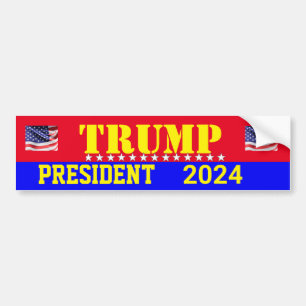 AUTOCOLLANT DE VOITURE TRUMP 2024 BUMPER STICKER