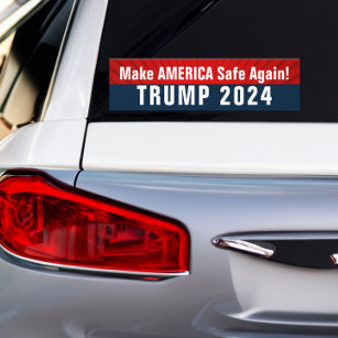 Autocollant De Voiture Trump 2024 Rendre l'Amérique en sécurité