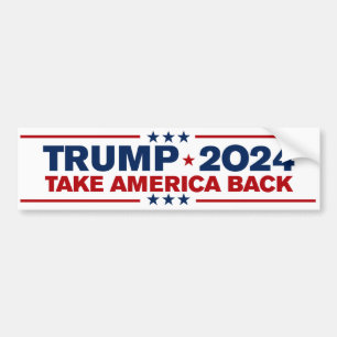 Autocollant De Voiture Trump 2024 : Reprendre l'Amérique