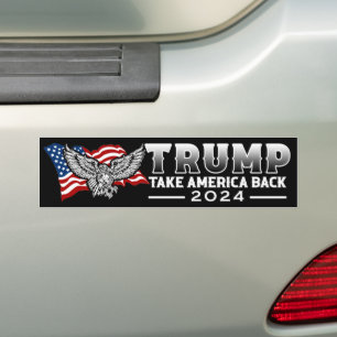 Autocollant De Voiture Trump 2024 : Reprendre l'Amérique