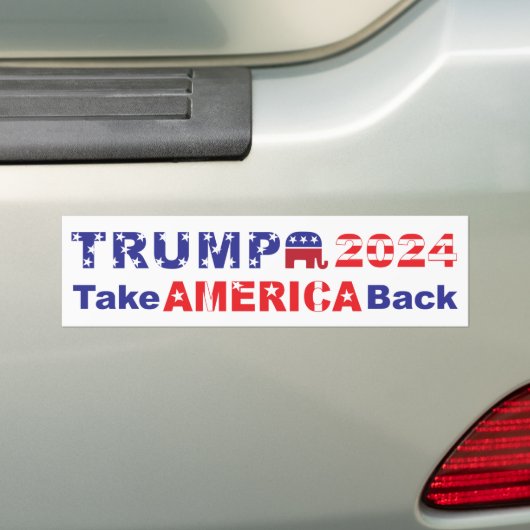 Autocollant De Voiture TRUMP 2024 Reprendre L'AMÉRIQUE (En voiture)