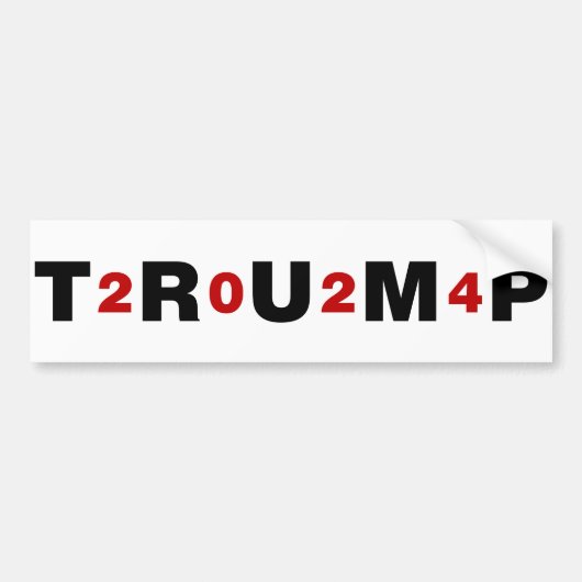 Autocollant De Voiture Trump 2024 Rouge (Devant)