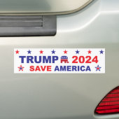 AUTOCOLLANT DE VOITURE TRUMP 2024 SAVE AMERICA (En voiture)