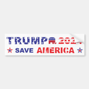 AUTOCOLLANT DE VOITURE TRUMP 2024 SAVE AMERICA
