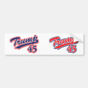 Autocollant De Voiture Trump-45-Blue
