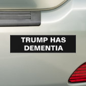 AUTOCOLLANT DE VOITURE TRUMP A LA DÉMENTIE (En voiture)