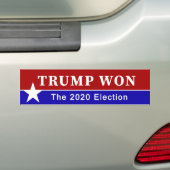 Autocollant De Voiture Trump a remporté l'élection de 2020 (En voiture)