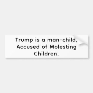 Autocollant De Voiture Trump accusé de molestation Hankamer Artjunkhaus