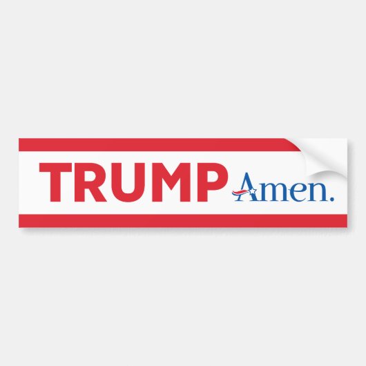Autocollant De Voiture Trump Amen (Devant)
