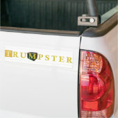 Autocollant De Voiture Trump Dumpster Sticker 2 -- Gold, Clear (Sur camion)