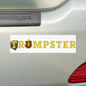Autocollant De Voiture Trump Dumpster Sticker 3 -- Gold, Clear (En voiture)