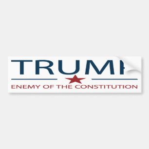 Autocollant De Voiture Trump Ennemi De La Constitution   Anti Trump L