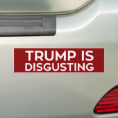 Autocollant De Voiture Trump est dégoûtant (En voiture)