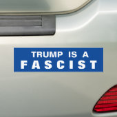AUTOCOLLANT DE VOITURE TRUMP EST FASCISTE (En voiture)