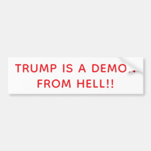 Autocollant De Voiture Trump est un démon de l'enfer Hankamer Artjunkhaus