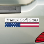 Autocollant De Voiture Trump God Guns Drapeau américain (En voiture)
