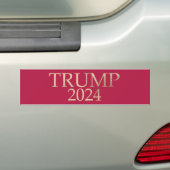 Autocollant De Voiture Trump Gold 2024 sur Red (En voiture)