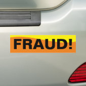 AUTOCOLLANT DE VOITURE TRUMP IS A FRAUD ! (En voiture)