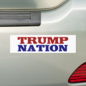 Autocollant De Voiture Trump Nation bleu (En voiture)