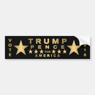 Autocollant De Voiture Trump Pence Gold Tone Élection Swag Pour Votre Voi