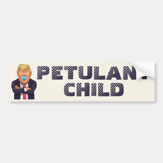 Autocollant De Voiture Trump - Petulant Child (Devant)