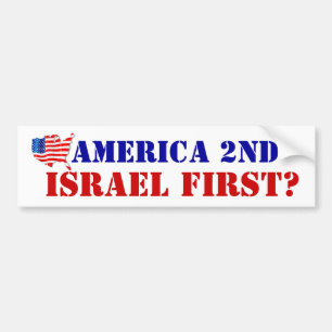 Autocollant De Voiture Trump Policy Israel First America 2e soumis