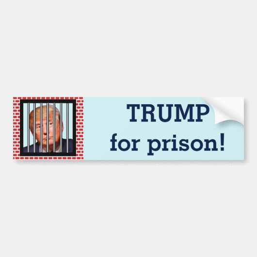 Autocollant De Voiture "Trump pour la prison" (Devant)