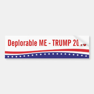 Autocollant De Voiture Trump Pour Le Président 2016 - Déplorable Moi